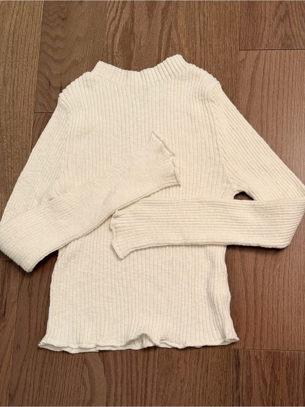 Cotton On Cream Ribbed Mock-Neck Sweater